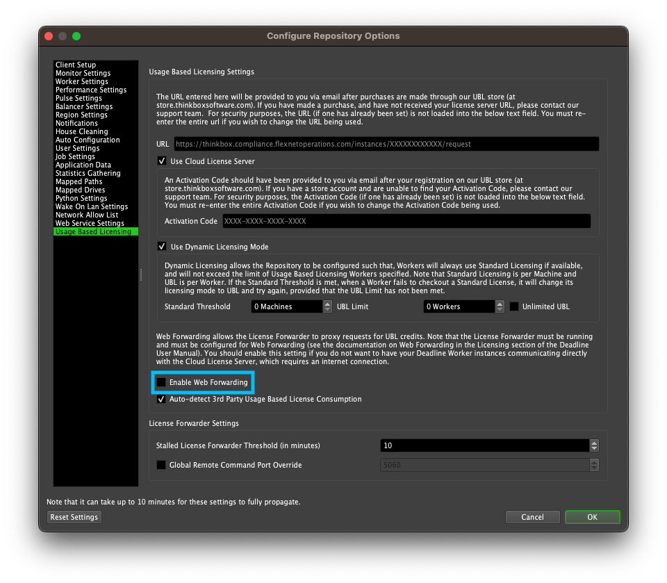  Forwarding — Deadline 10.4.0.8 documentation